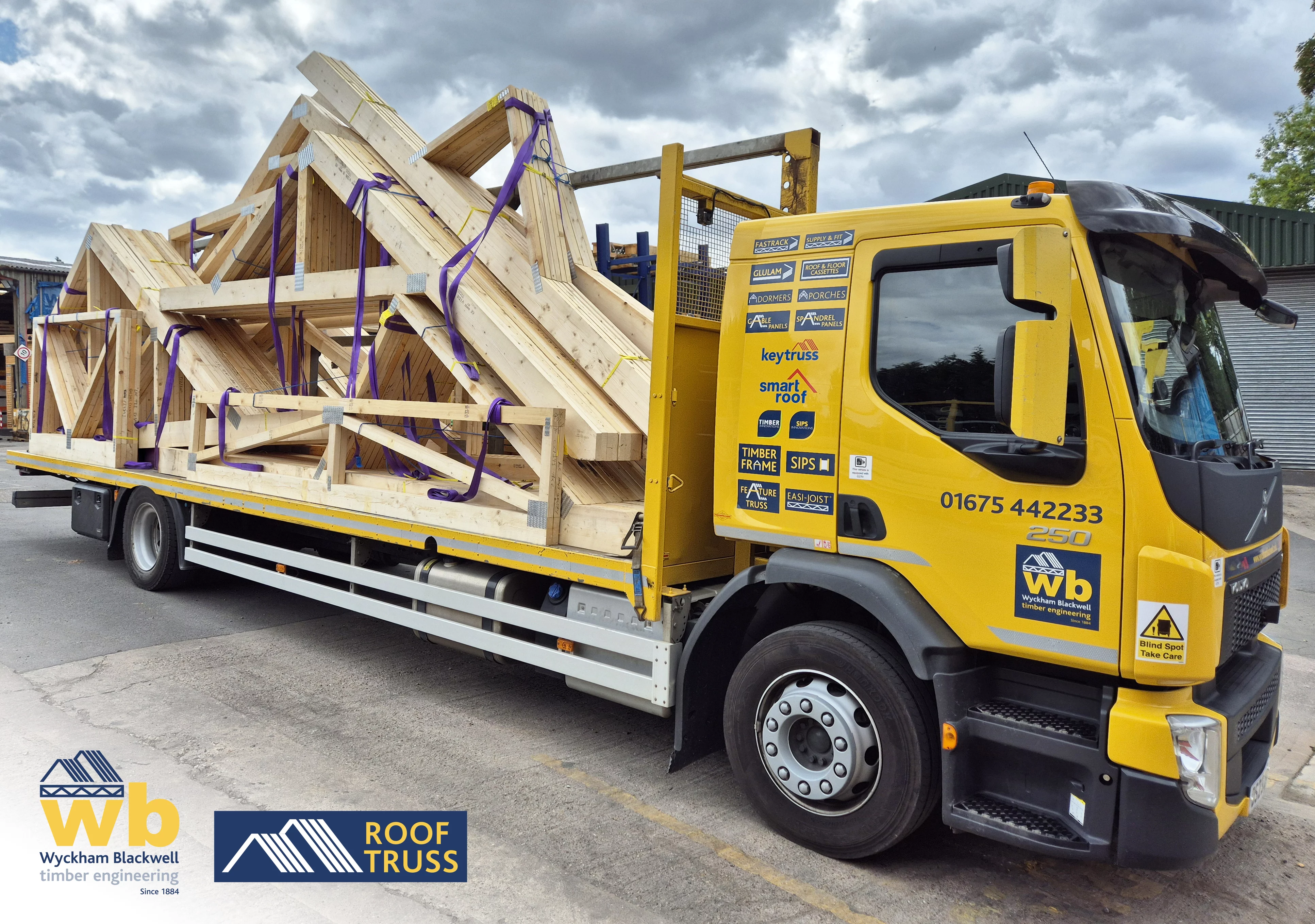 Roof Trusses on a WB lorry