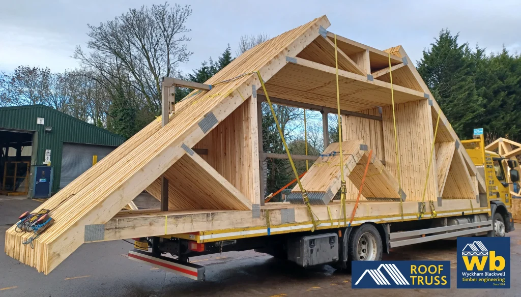 A Roof Truss on a artic lorry