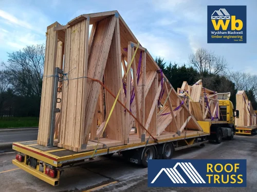 A Roof Truss on a WB lorry.