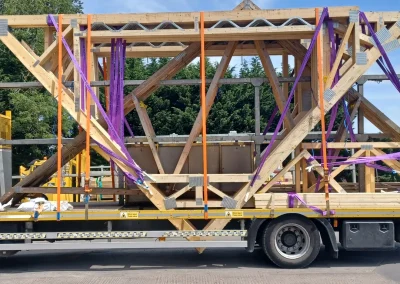 Easi-Attic Tall Trusses Loaded Inverted ready for delivery