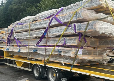Wyckham Blackwell flatbed lorry with Easi Joists loaded on the back